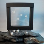 Muttermilchschmuck Sterne aus Muttermilch in Schweberahmen